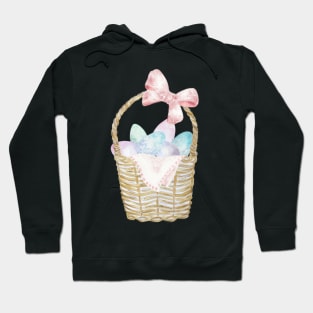 Easter Basket with Pastel Eggs Hoodie